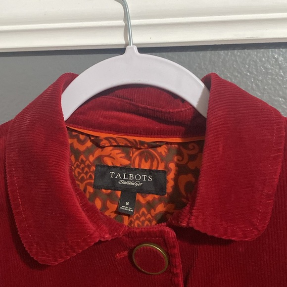 Talbots Red Corduroy Blazer - Picture 2 of 8